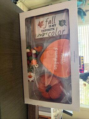 Hello Pumpkin Fall Tabletop Decor Set - Orange